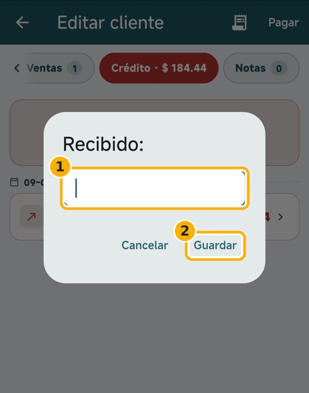 Paso 3: Escribe el abono