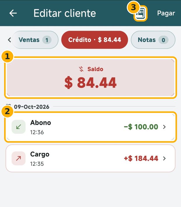 Paso 5: Revisa el historial actualizado