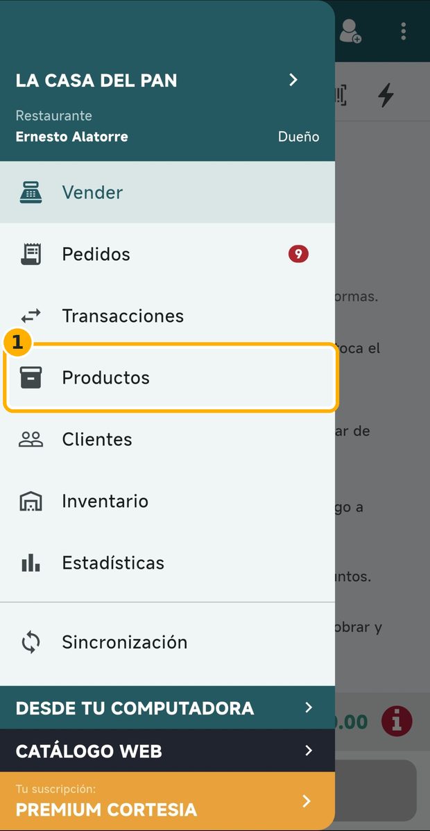 Paso 1: Entra a Productos