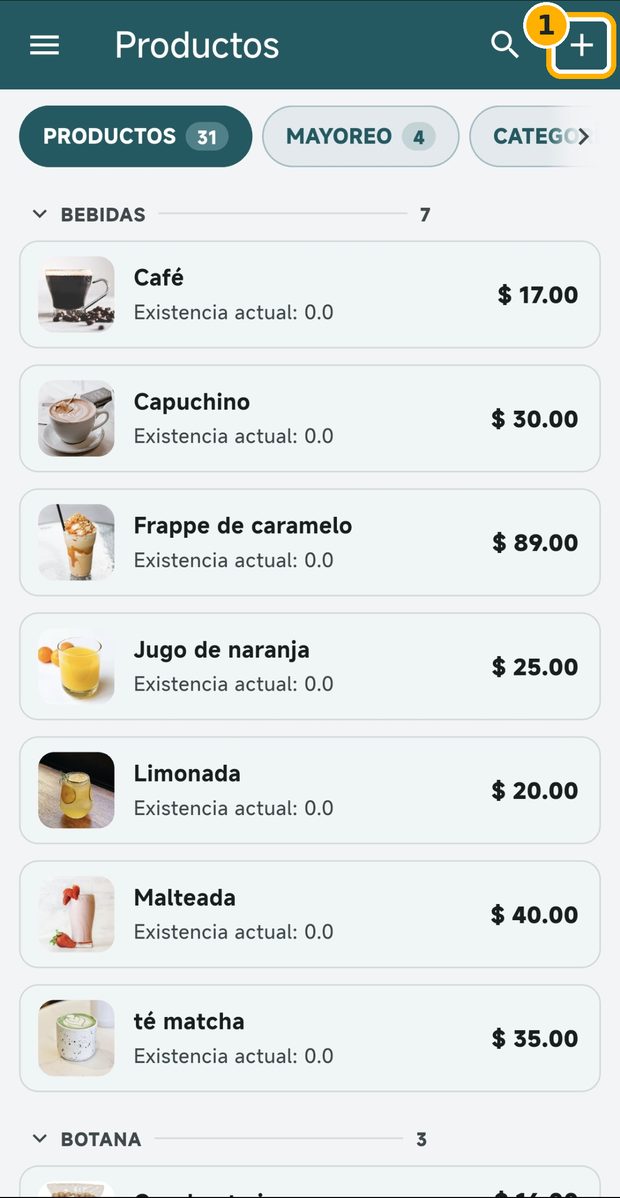 Paso 2: Toca el botón para agregar