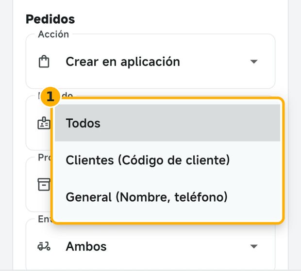 Paso 5: Elige quién puede pedir