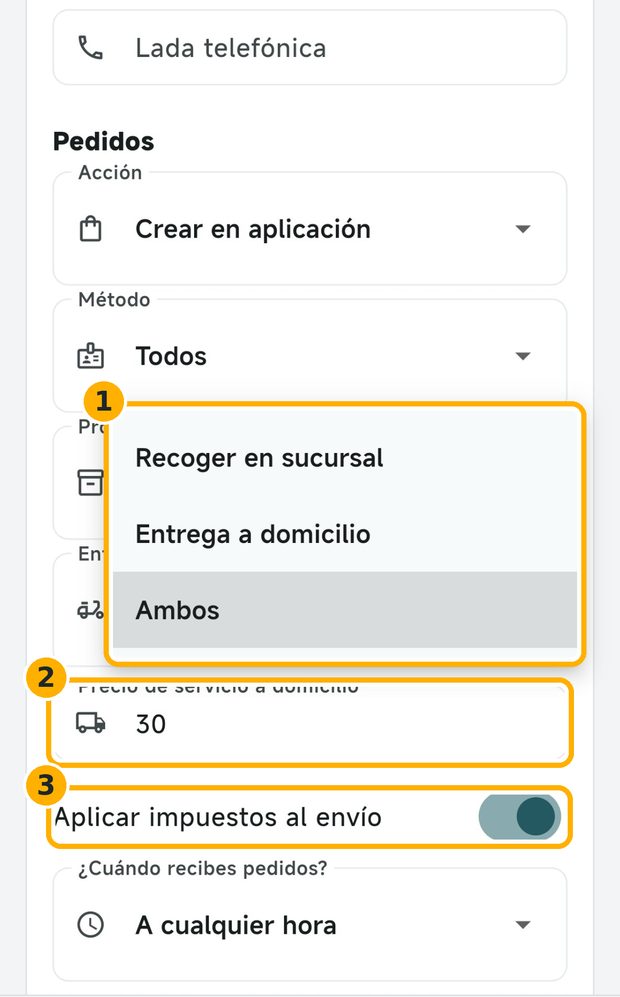 Paso 7: Configura la entrega