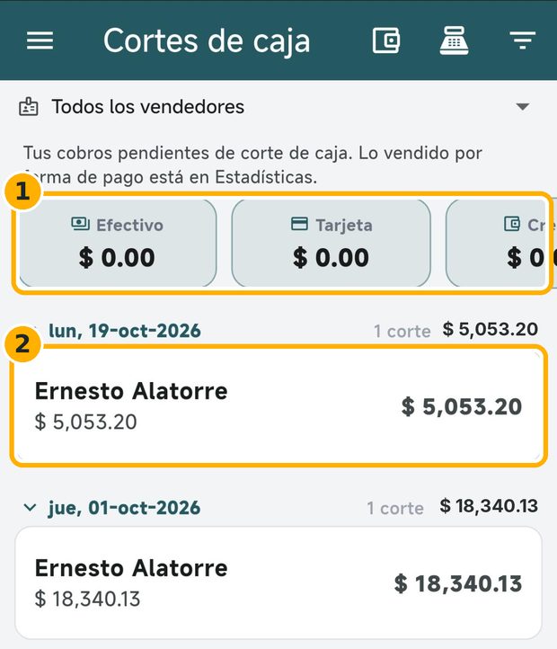 Paso 6: Consulta tus cortes anteriores