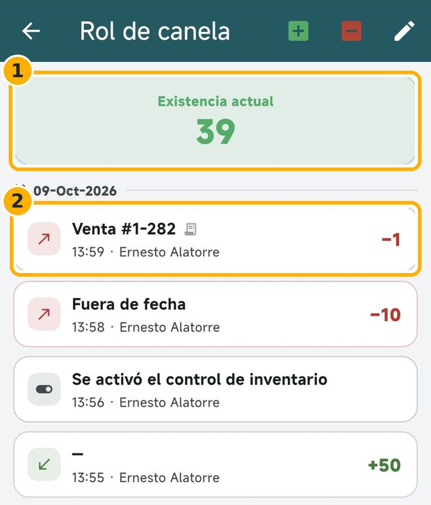 Paso 7: Cada venta descuenta sola