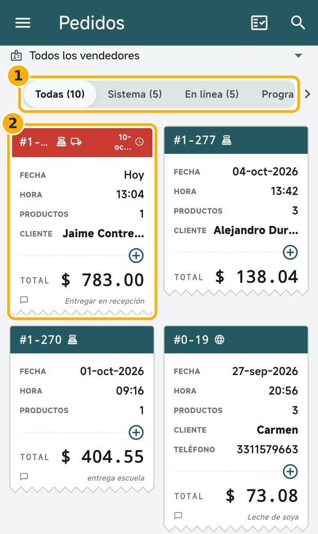 Paso 4: Encuentra tus pedidos