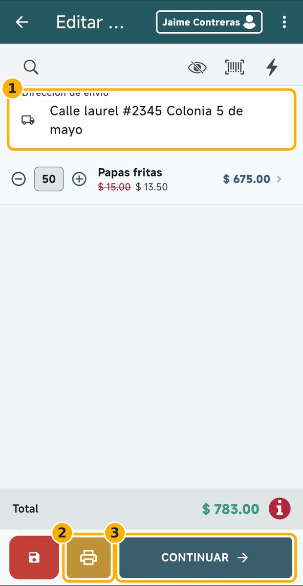 Paso 5: Abre el pedido