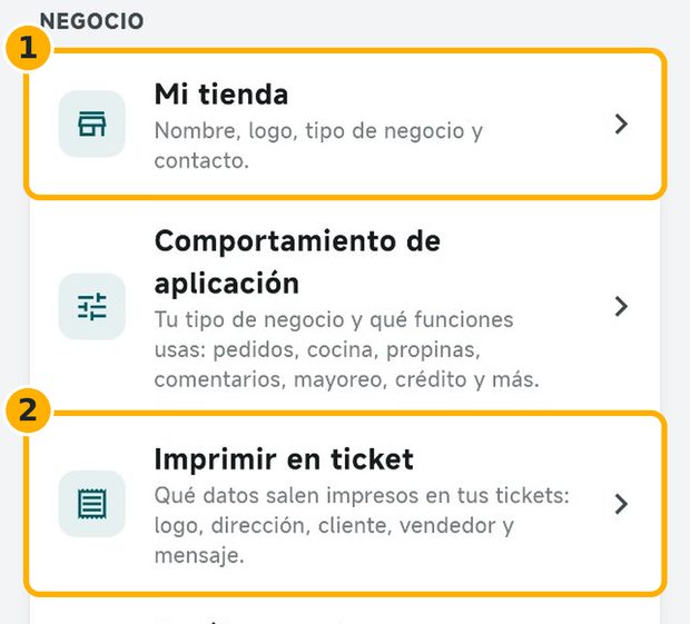 Paso 2: Ubica las dos secciones del ticket