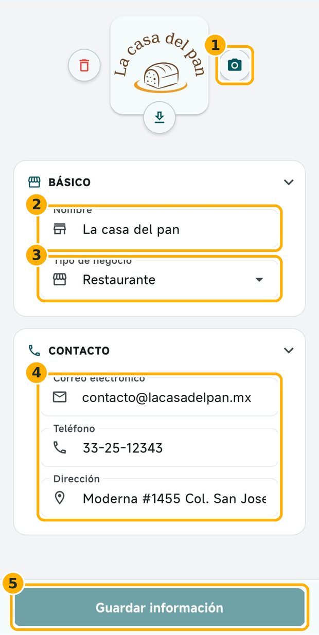 Paso 3: Llena los datos de tu negocio