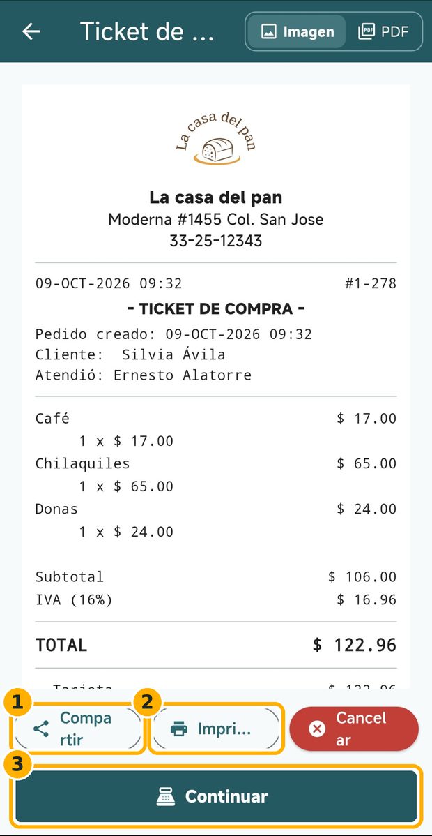 Paso 8: Entrega el ticket