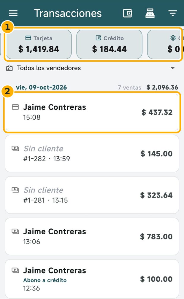 Paso 1: Abre Transacciones